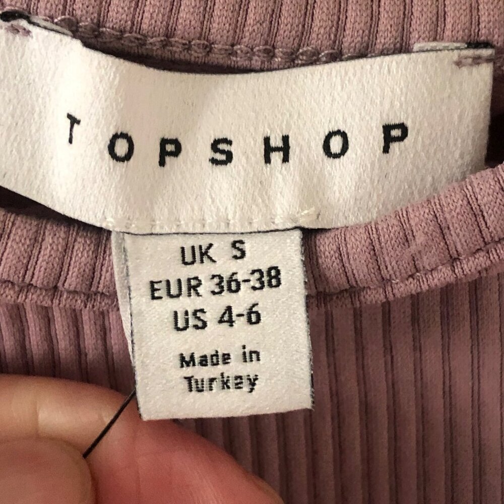 New TOPSHOP Cutout Long Sleeve Bodysuit Women Size 4-6 Lavender - Picture 4 of 10